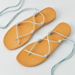 NEW Urban Outfitters UO Marley Suede Gladiator Sandals in Blue